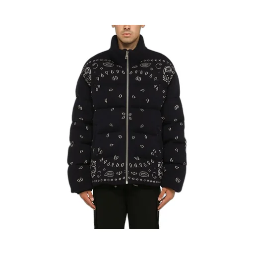 Paisley Printed Zipped Padded Jacket