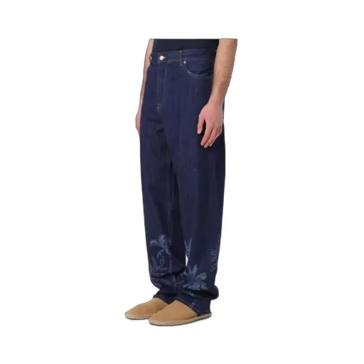 Logo-Patch Straight-Leg Jeans