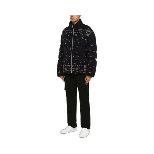 Paisley Printed Zipped Padded Jacket