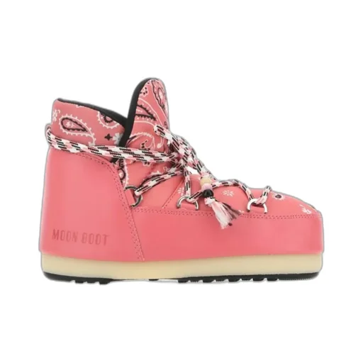 Bandana-Printed Round-Toe Boots