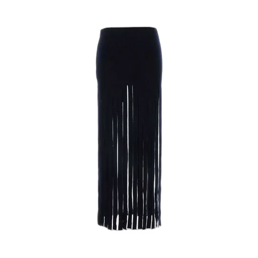 Eclectic Fringed High Waist Skirt