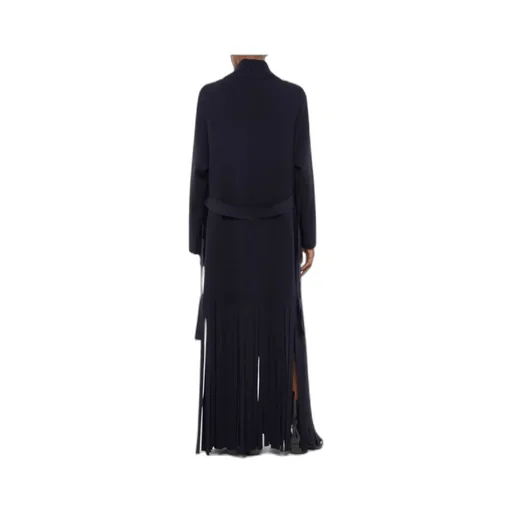 Fringed Edge Belted Coat