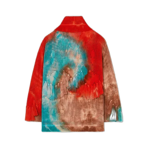 California Dreaming Tie-Dyed Fringed Cardigan