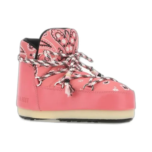 Bandana-Printed Round-Toe Boots
