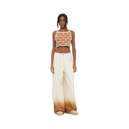 Gradient Effect Wide-Leg Jeans