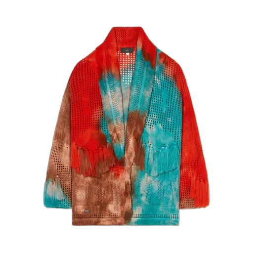 California Dreaming Tie-Dyed Fringed Cardigan