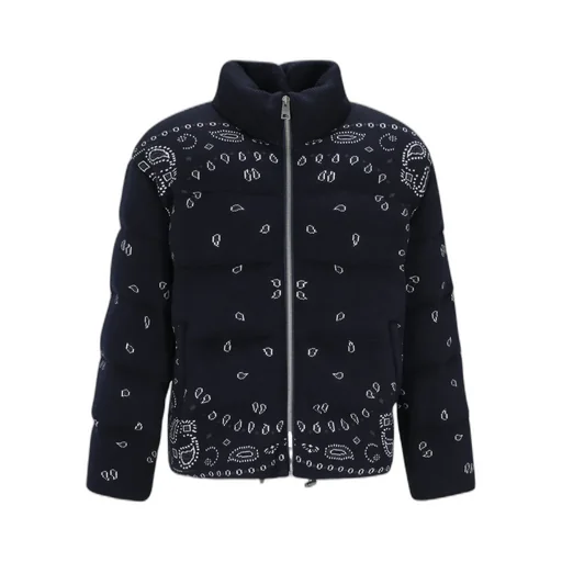 Paisley Printed Zipped Padded Jacket