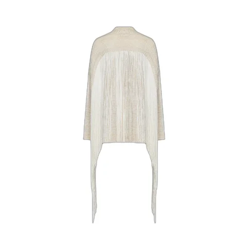 Bright Hues Fringed Knitted Cardigan