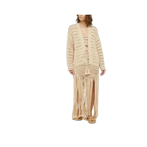 V-Neck Fringed Cardigan