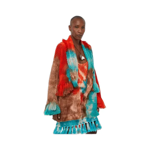 California Dreaming Tie-Dyed Fringed Cardigan