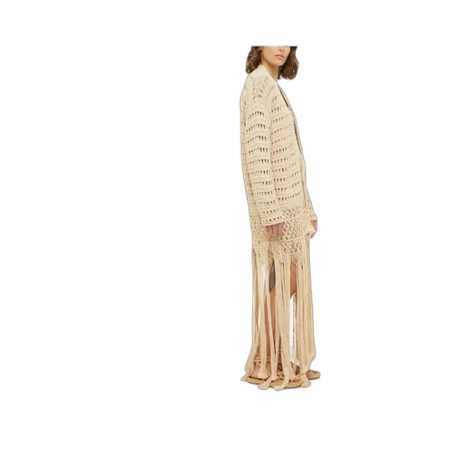 V-Neck Fringed Cardigan