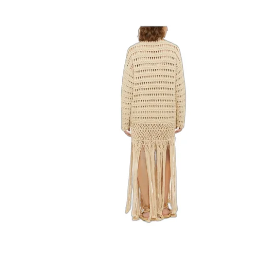 V-Neck Fringed Cardigan