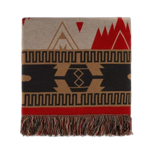 Icon Jacquard Fringed Blanket