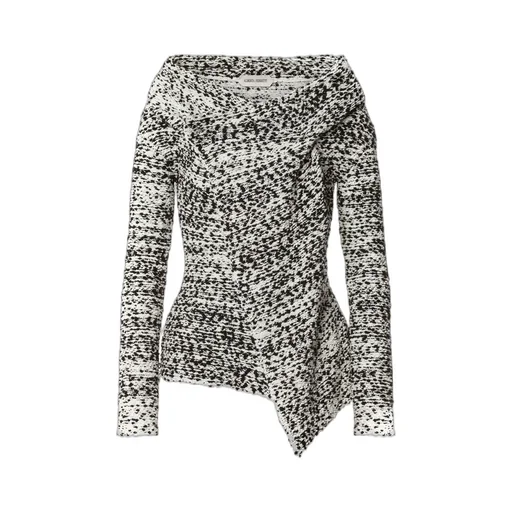 Cross-Neck Knit Jacket