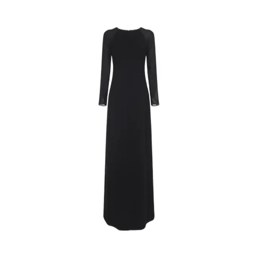 Sheer Sleeved Cardy Long Dress