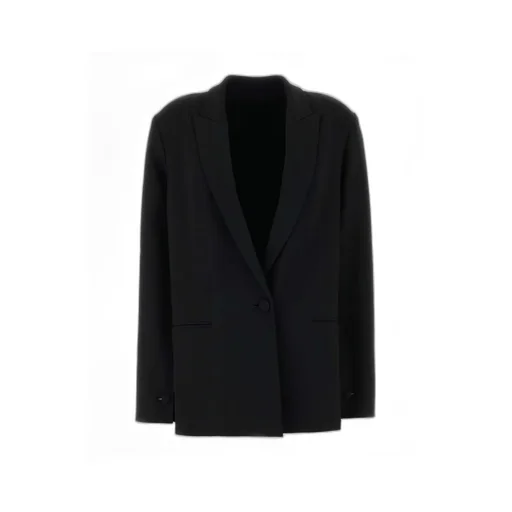 Stretch Crepe Single-Breasted Blazer