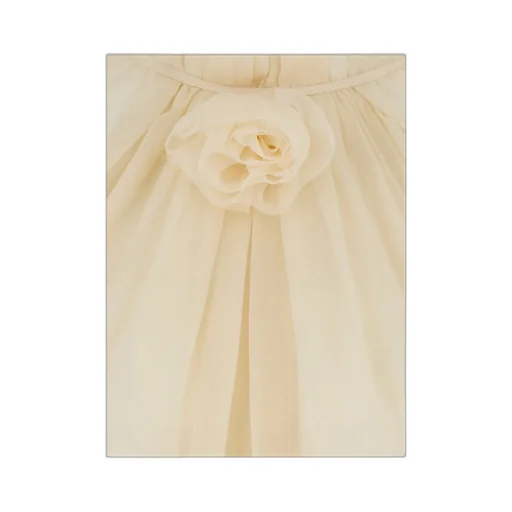 Balloon-Sleeve Satin Blouse