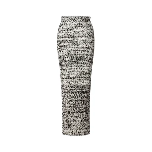 Long Knit Skirt In Bouclé Wool