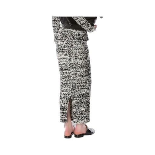Long Knit Skirt In Bouclé Wool