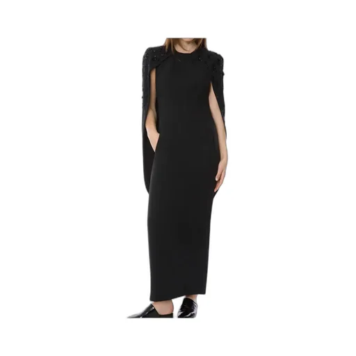 Bead Embellished Open-Back Maxi Dress