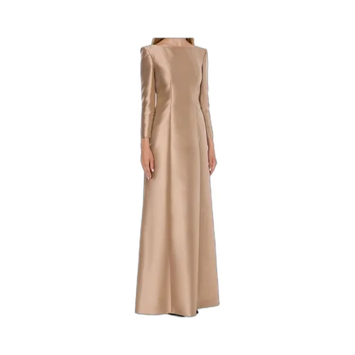 Long-Sleeved Mikado Evening Dress