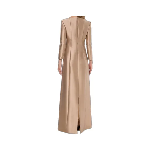 Long-Sleeved Mikado Evening Dress