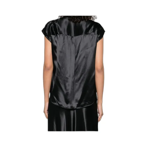 Satin-Effect Twist Blouse