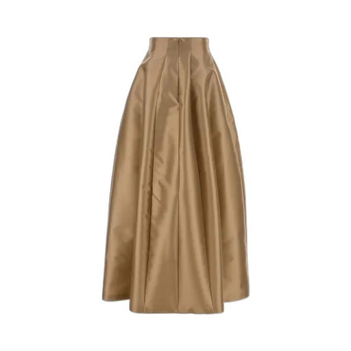 High Waist Pleated Midi Skirt