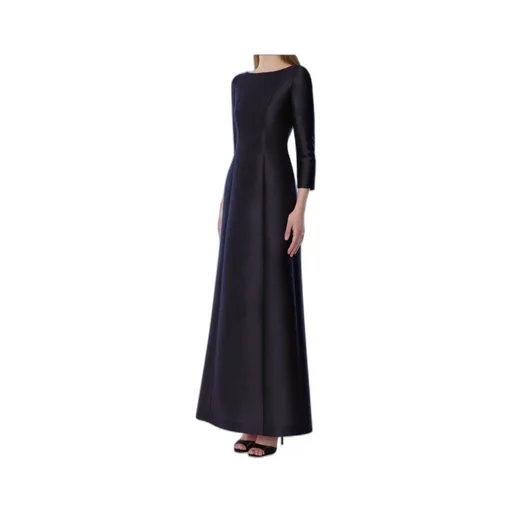 Long-Sleeved Mikado Evening Dress