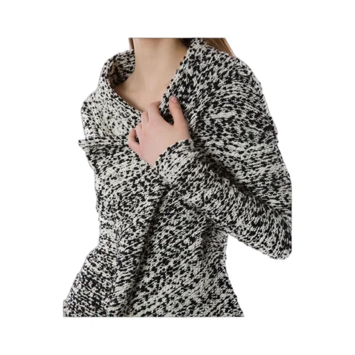 Cross-Neck Knit Jacket