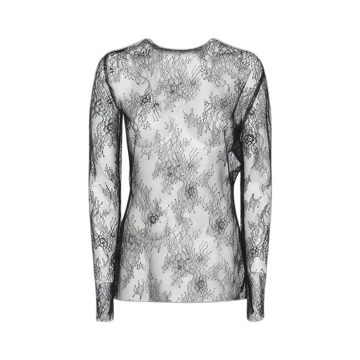 Long-Sleeved Lace T-Shirt