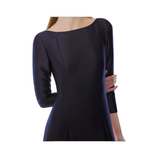 Long-Sleeved Mikado Evening Dress