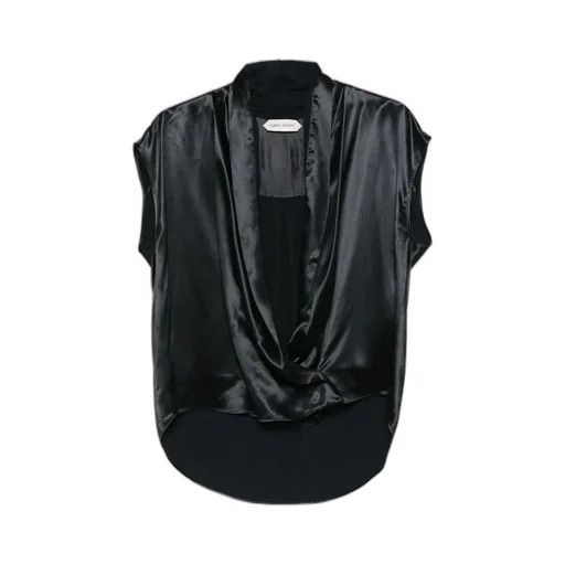 Satin-Effect Twist Blouse
