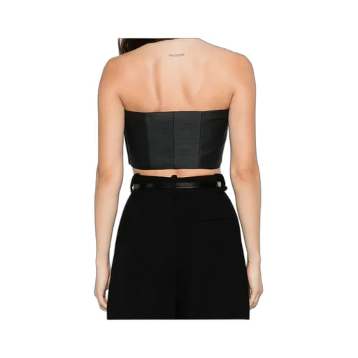 Bead-Embellished Bustier Top