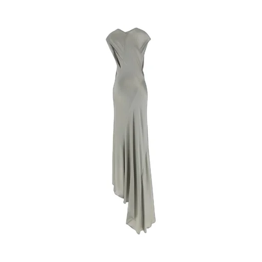 Cowl-Neck Asymmetrical Dress