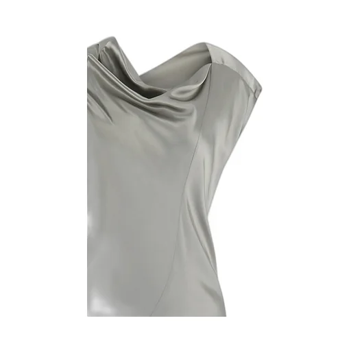 Cowl-Neck Asymmetrical Dress