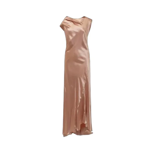 Asymmetric Rolled Neck Dress