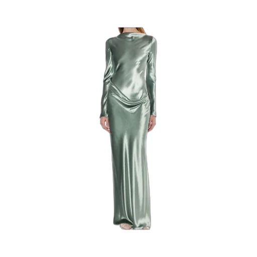 Long Dress In Glossy Velvet