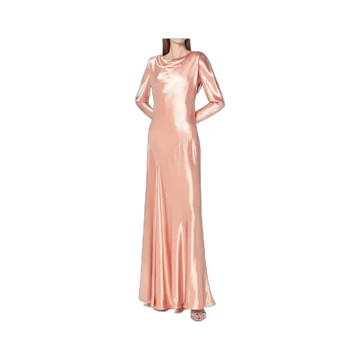 Cowl-Neck Satin Maxi Dress