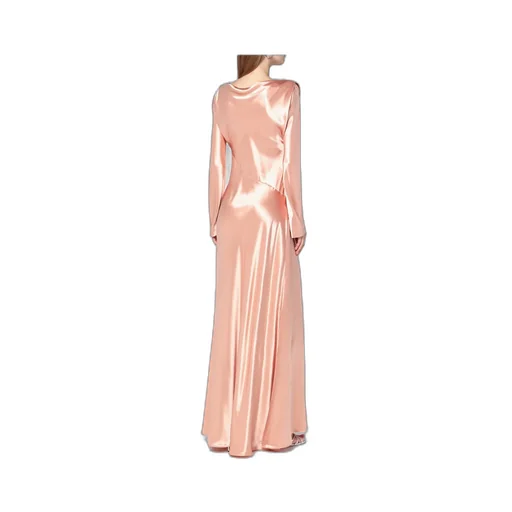 Cowl-Neck Satin Maxi Dress