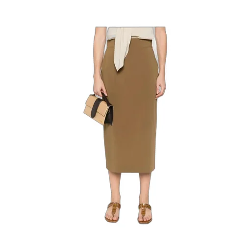 Wool-Blend Pencil Skirt