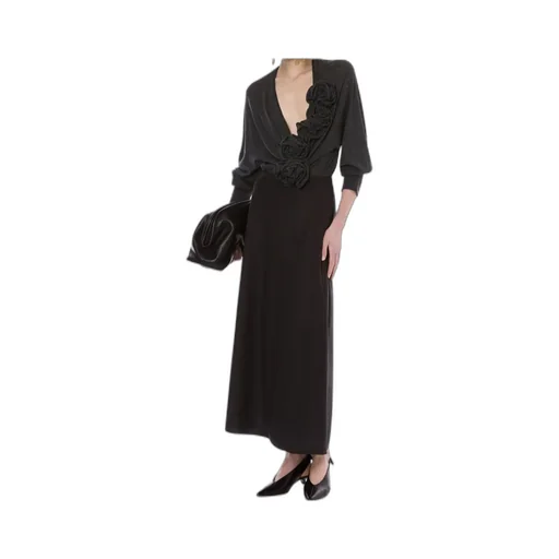 High Waist Pleated Midi Skirt