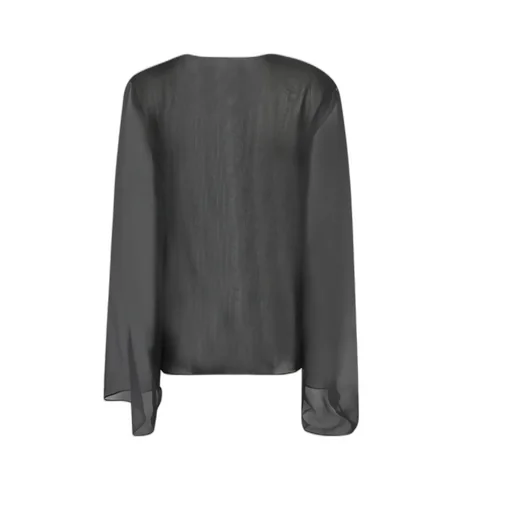 V-Neck Sheer Blouse