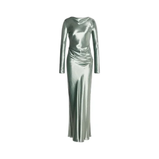 Long Dress In Glossy Velvet