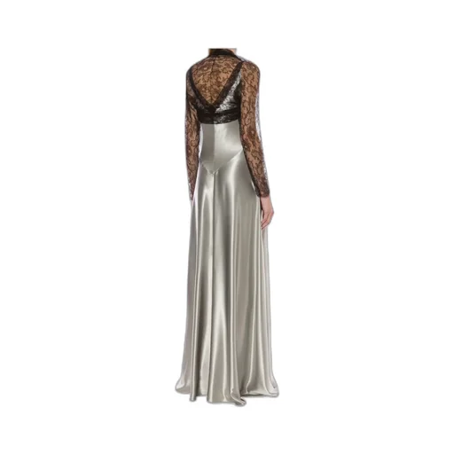 Lace-Sleeved Maxi Dress