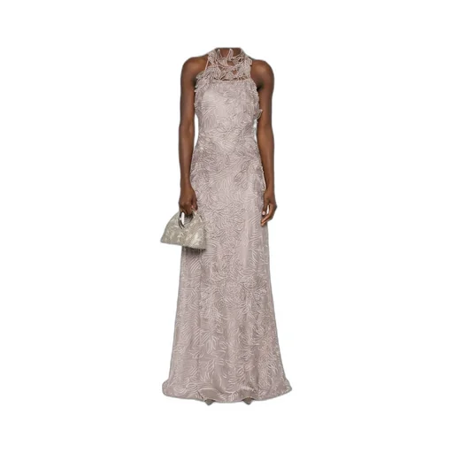 Guipure-Lace Sleeveless Maxi Dress