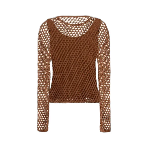 Mesh Long-Sleeved Top