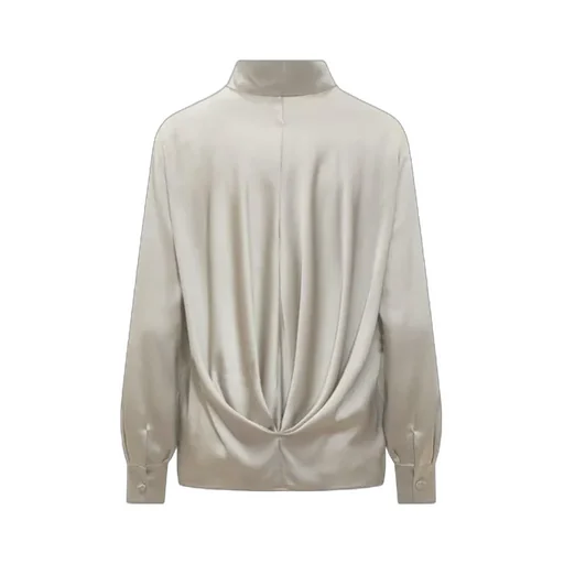 Long-Sleeved Draped Shirt
