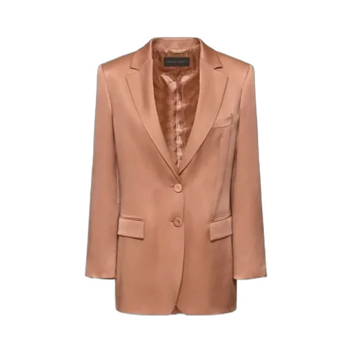 Single-Breasted Satin Tailored Blazer