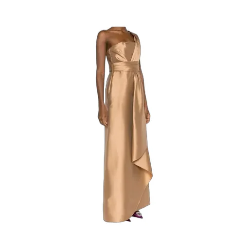 Mikado One-Shoulder Midi Dress